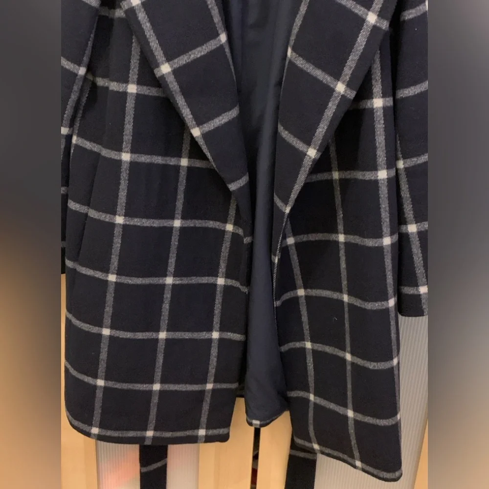 Ann Taylor wool blend windowpane coat Size MP - Picture 4 of 16
